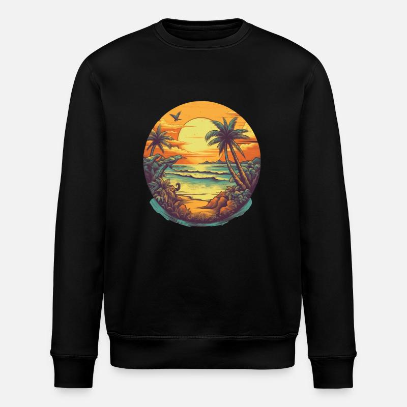 Plage - Sweat bio ROLLER Stanley/Stella Unisexe - noir