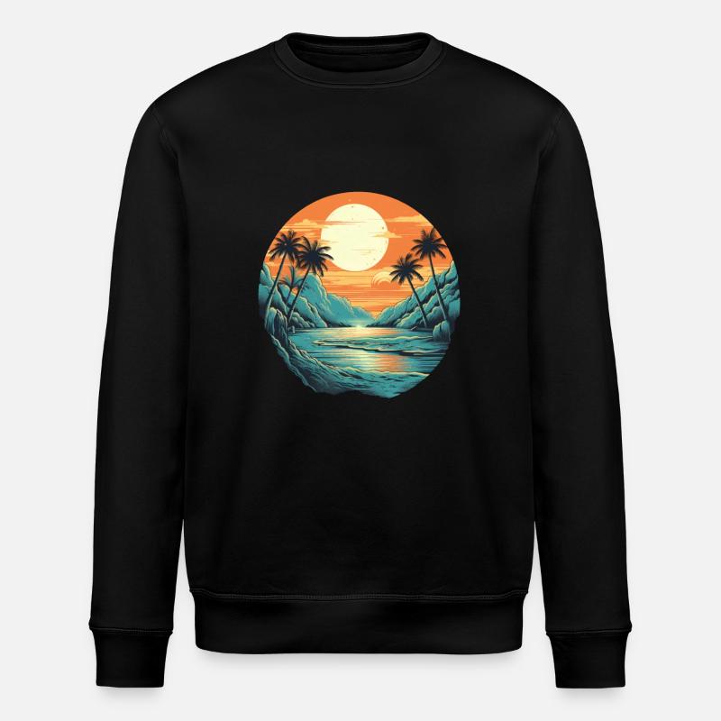 Beach - Stanley/Stella ROLLER Unisex Organic Sweatshirt - black