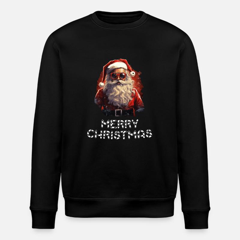 Weihnachtsmann - Marry Christmas - Stanley/Stella Unisex Bio-Sweatshirt ROLLER - Schwarz