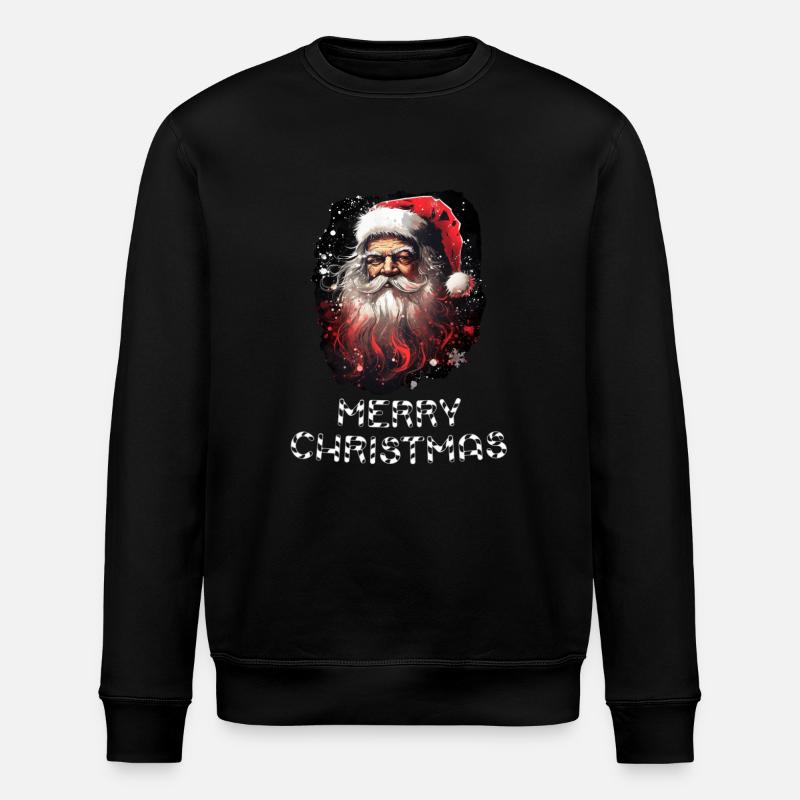 Weihnachtsmann - Marry Christmas - Stanley/Stella Unisex Bio-Sweatshirt ROLLER - Schwarz