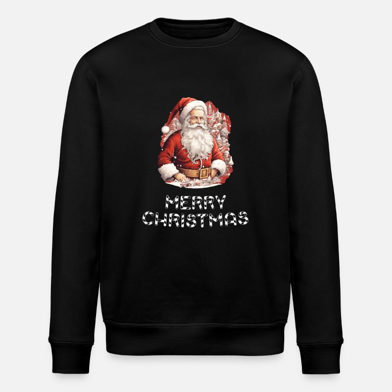 Weihnachtsmann - Marry Christmas - Stanley/Stella Unisex Bio-Sweatshirt ROLLER - Schwarz