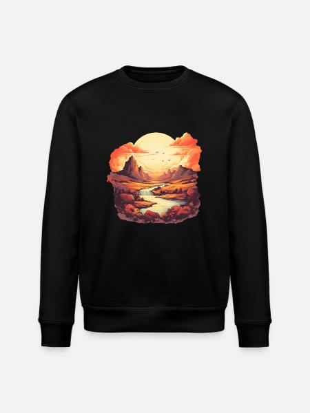 Landscape - Stanley/Stella ROLLER Unisex Organic Sweatshirt - black
