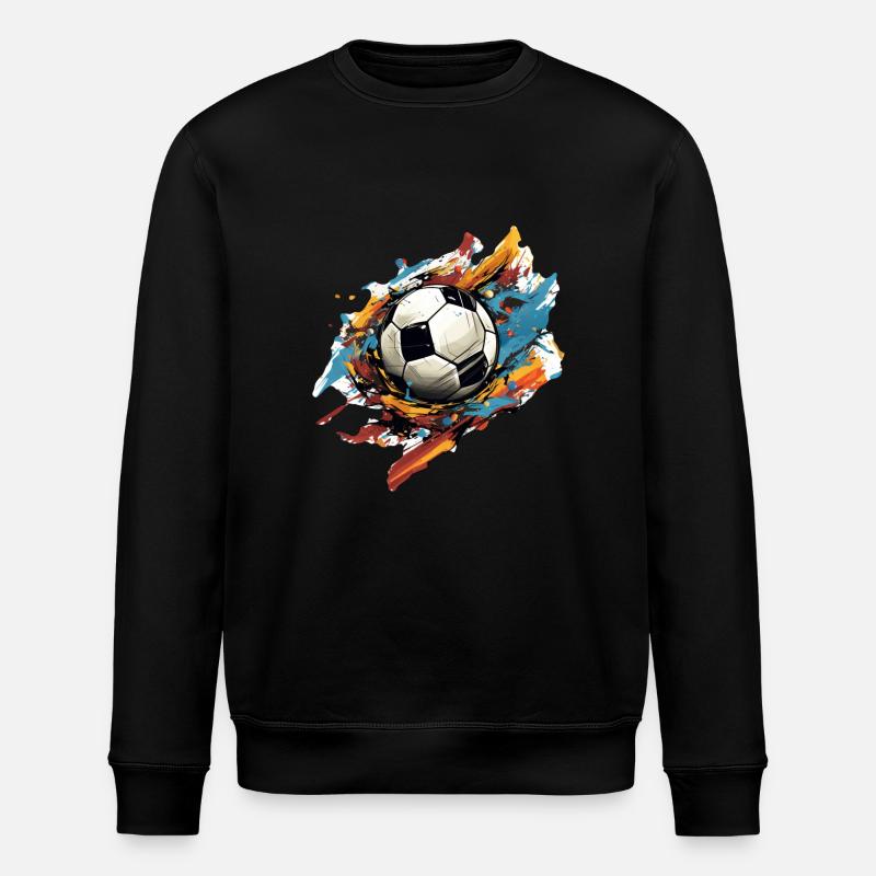 Fußball Ball - Stanley/Stella Unisex Bio-Sweatshirt ROLLER - Schwarz
