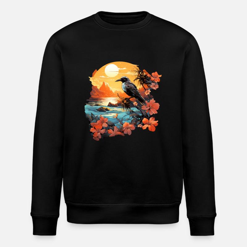 Tropical - Sweat bio ROLLER Stanley/Stella Unisexe - noir