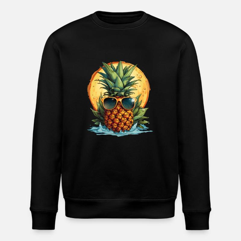 Ananas - Sweat bio ROLLER Stanley/Stella Unisexe - noir