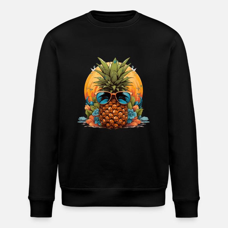Ananas - Stanley/Stella Unisex Bio-Sweatshirt ROLLER - Schwarz