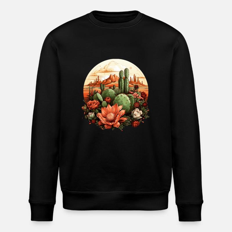 Kaktus - Stanley/Stella Unisex Bio-Sweatshirt ROLLER - Schwarz