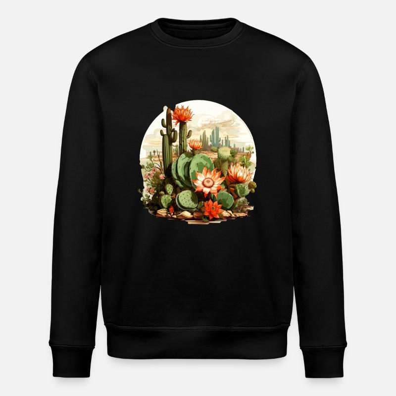 Cactus - Stanley/Stella ROLLER Unisex Organic Sweatshirt - black