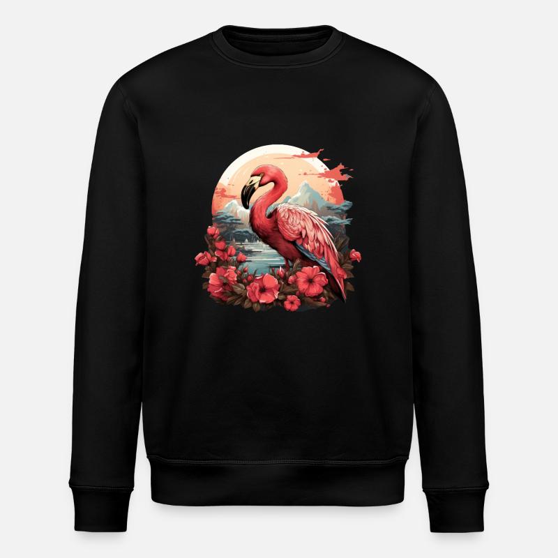 Flamingo - Stanley/Stella Unisex Bio-Sweatshirt ROLLER - Schwarz