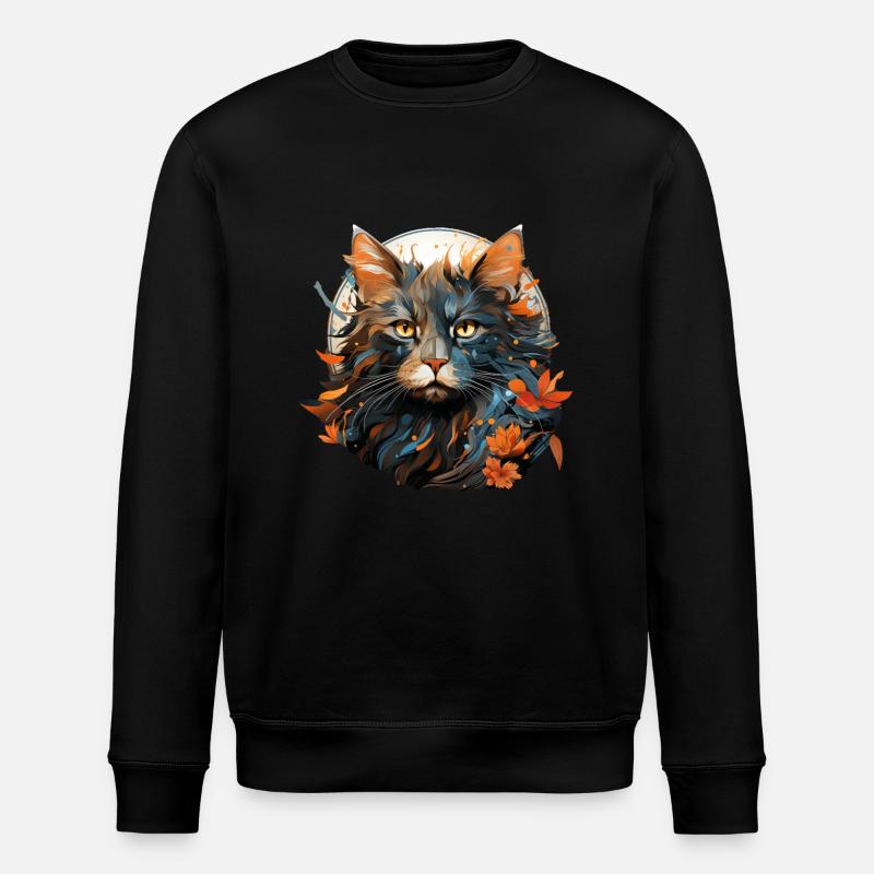 Cat - Stanley/Stella ROLLER Unisex Organic Sweatshirt - black