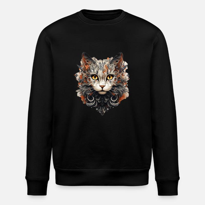 Cat - Stanley/Stella ROLLER Unisex Organic Sweatshirt - black