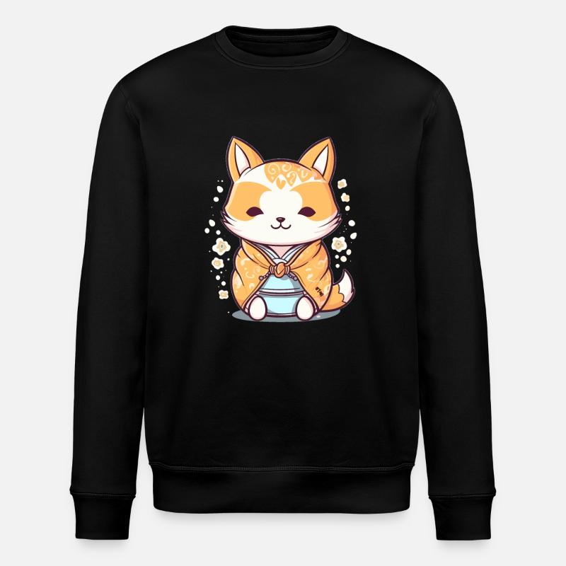 Renard - Style Kawaii - Sweat bio ROLLER Stanley/Stella Unisexe - noir