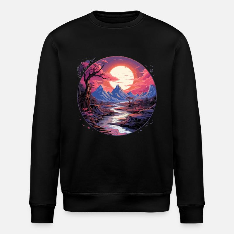 Paysage - Illustration - Sweat bio ROLLER Stanley/Stella Unisexe - noir