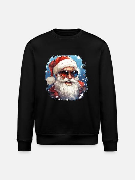 Santa Claus - illustration - Stanley/Stella ROLLER Unisex Organic Sweatshirt - black
