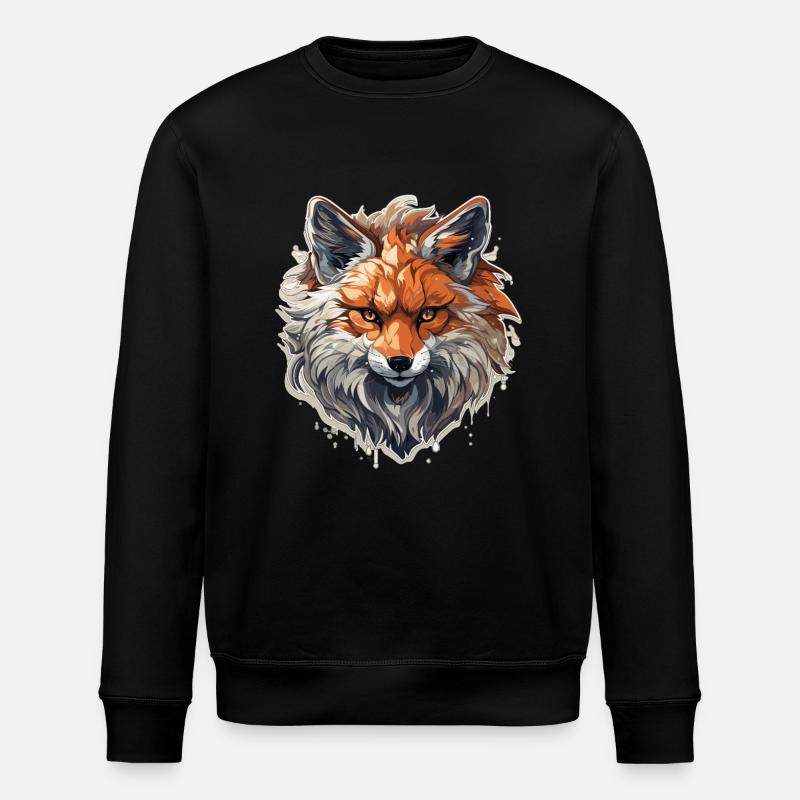 Renard - illustration - Sweat bio ROLLER Stanley/Stella Unisexe - noir