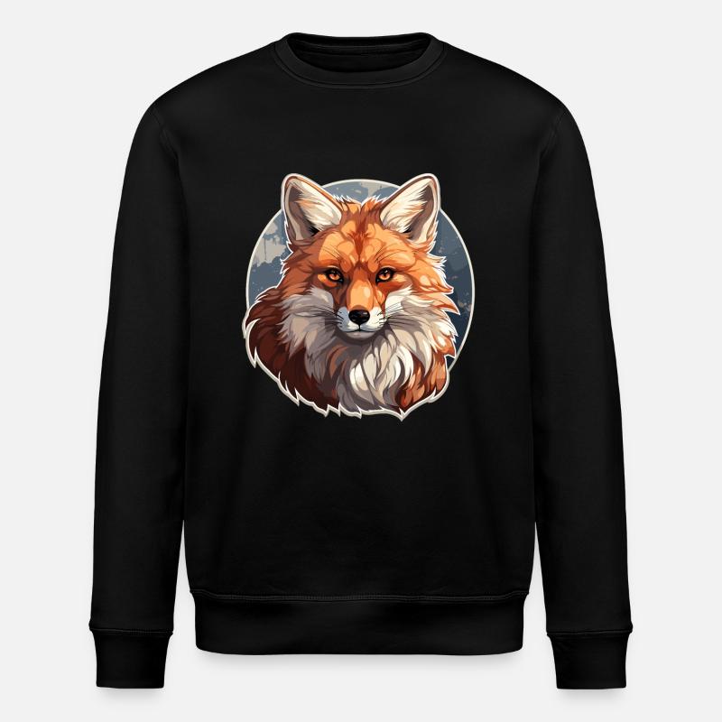 Fuchs - Illustration - Stanley/Stella Unisex Bio-Sweatshirt ROLLER - Schwarz