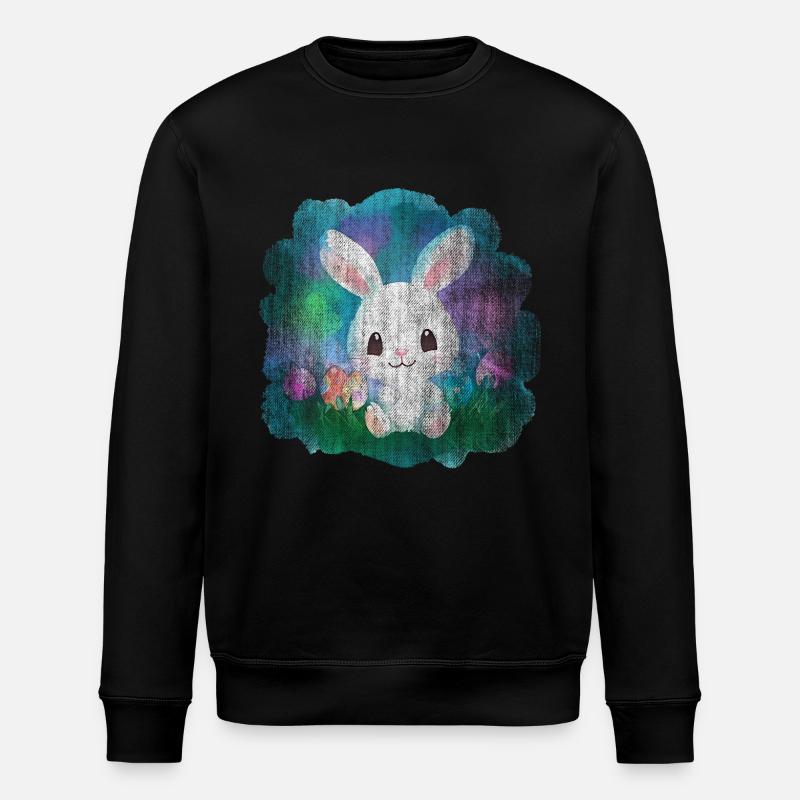 Osterhase Häschen Hase - Stanley/Stella Unisex Bio-Sweatshirt ROLLER - Schwarz