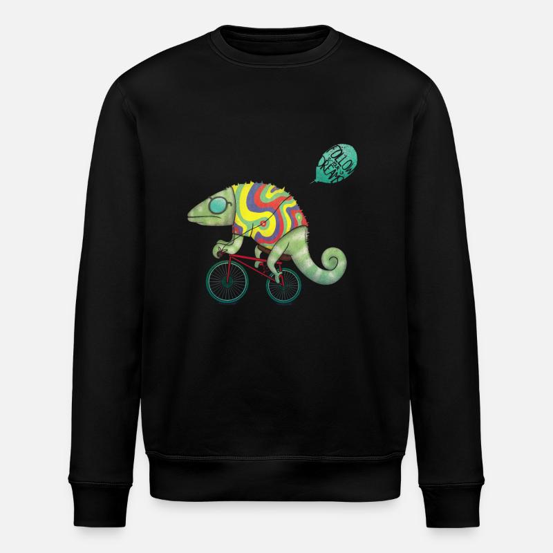 Fast lizard - Stanley/Stella ROLLER Unisex Organic Sweatshirt - black