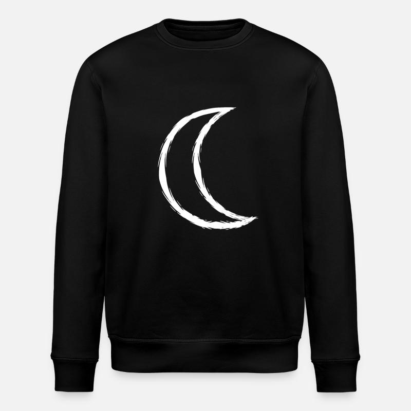Keltisches Symbol Mond weiß - Stanley/Stella Unisex Bio-Sweatshirt ROLLER - Schwarz