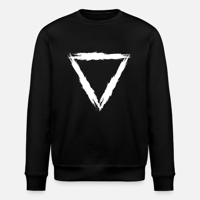 Element Symbol Wasser weiß - Stanley/Stella Unisex Bio-Sweatshirt ROLLER - Schwarz