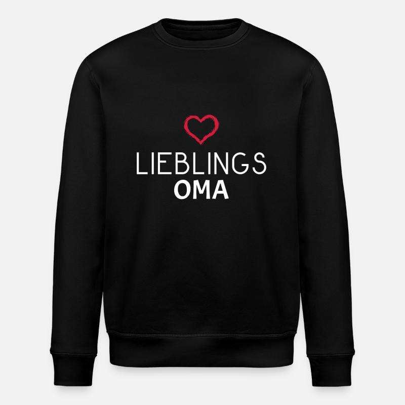 Lieblings Oma Herz - Stanley/Stella Unisex Bio-Sweatshirt ROLLER - Schwarz