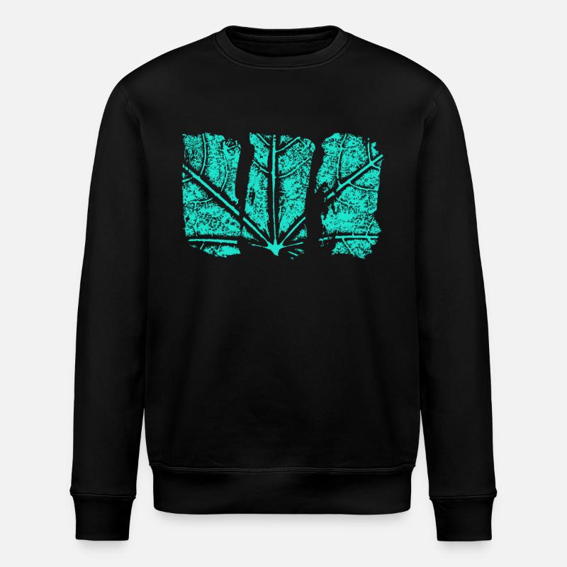 Structure des feuilles - motif abstrait - Sweat bio ROLLER Stanley/Stella Unisexe - noir