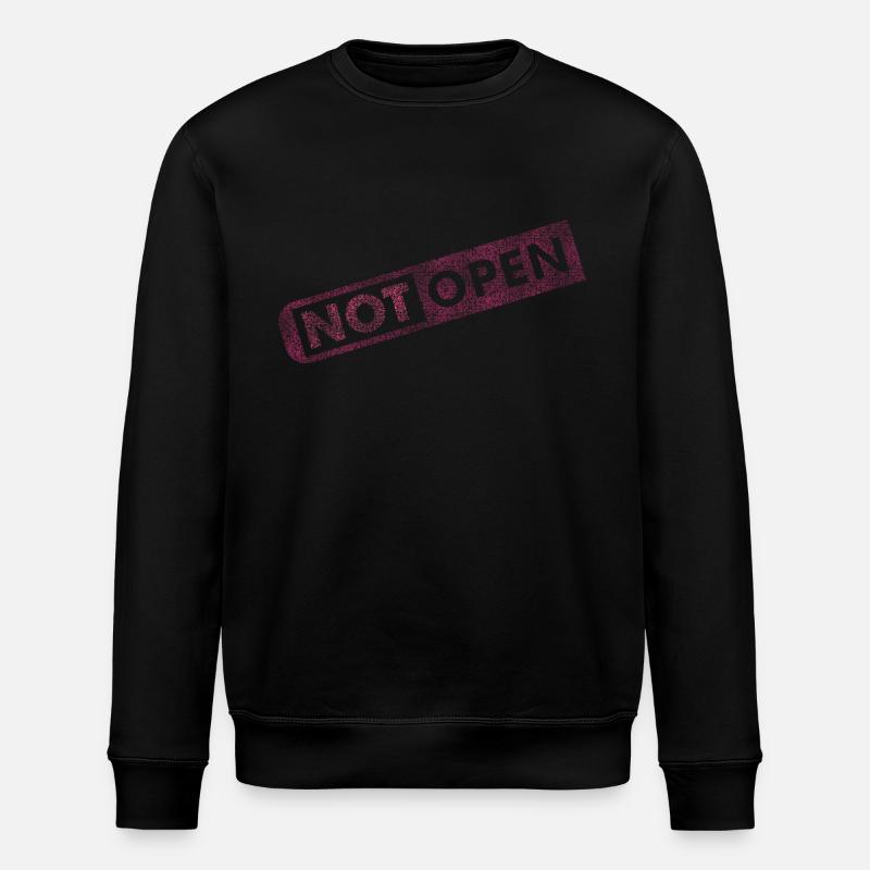Modern Retro Not Open - Stanley/Stella ROLLER Unisex Organic Sweatshirt - black