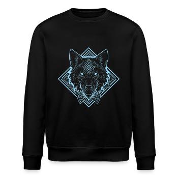 Fenrir - Wolf der nordischen Mythologie - Stanley/Stella Unisex Bio-Sweatshirt ROLLER - Schwarz - Vorne - Nik (191cm)