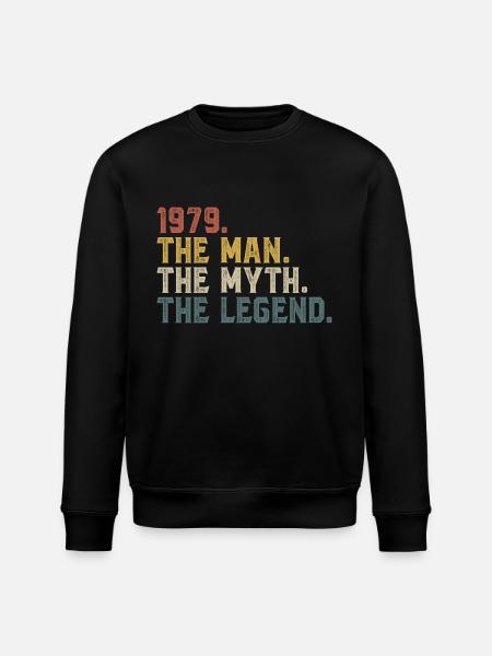1979 Man Myth Legend - Stanley/Stella ROLLER Unisex Organic Sweatshirt - black