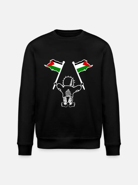 Free palestine handala - Stanley/Stella ROLLER Unisex Organic Sweatshirt - black