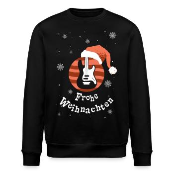 Frohe Weihnachten - Gitarre - Gitarrist - Stanley/Stella Unisex Bio-Sweatshirt ROLLER - Schwarz - Vorne - Nik (191cm)