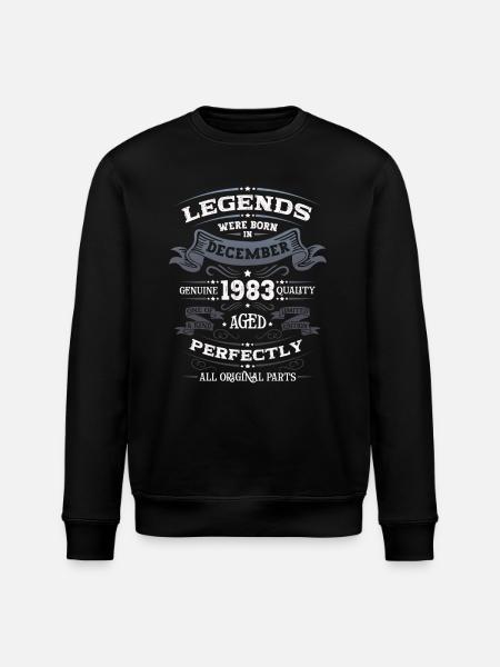 desember født i 1983 40-årsdag legende - Stanley/Stella ROLLER økologisk unisex-sweatshirt - svart