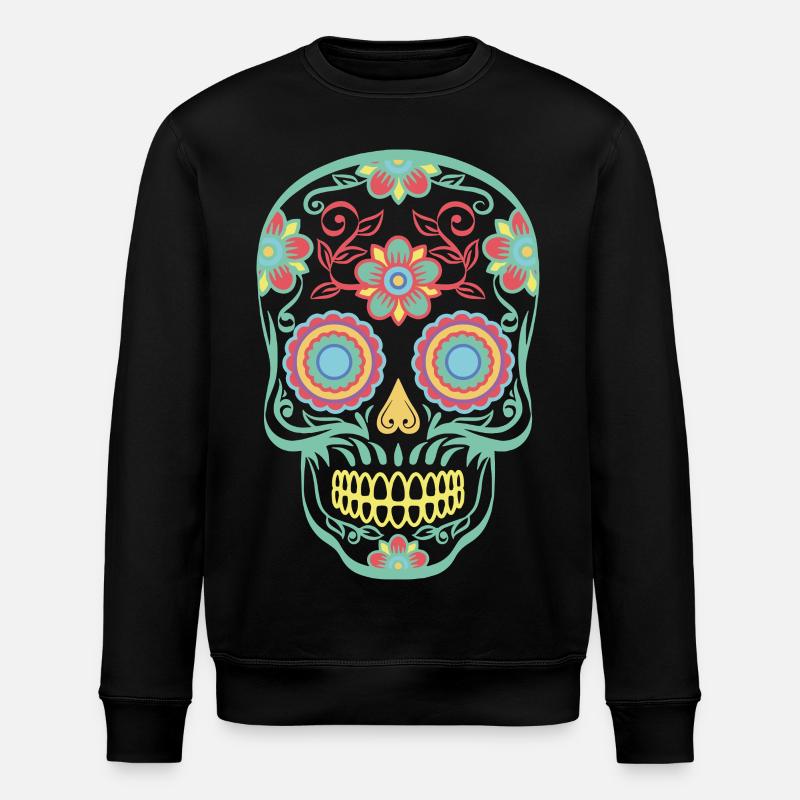 Crâne-Mexique - Sweat bio ROLLER Stanley/Stella Unisexe - noir