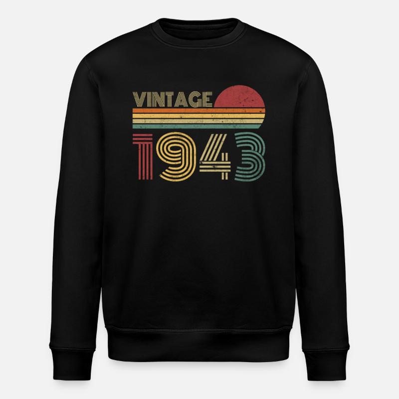 Millésime 1943 - Sweat bio ROLLER Stanley/Stella Unisexe - noir