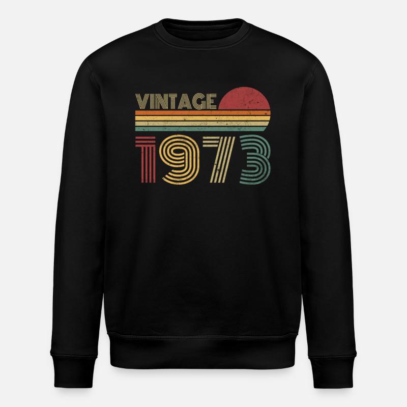 Millésime 1973 - Sweat bio ROLLER Stanley/Stella Unisexe - noir