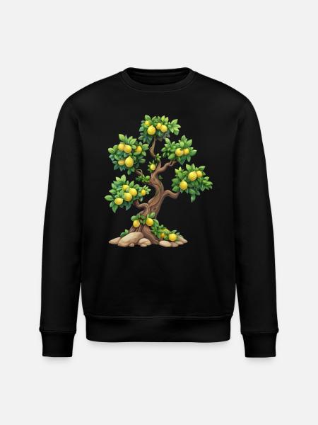 Lemon Tree, Natural Idyll, Refreshment - Stanley/Stella ROLLER Unisex Organic Sweatshirt - black
