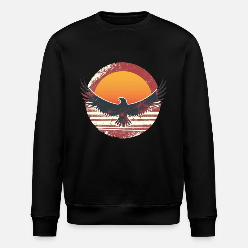 Sublime eagle in sunset - Stanley/Stella ROLLER Unisex Organic Sweatshirt - black