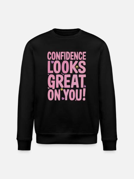 Self-confidence suits you very well - Stanley/Stella ROLLER Unisex Organic Sweatshirt - black