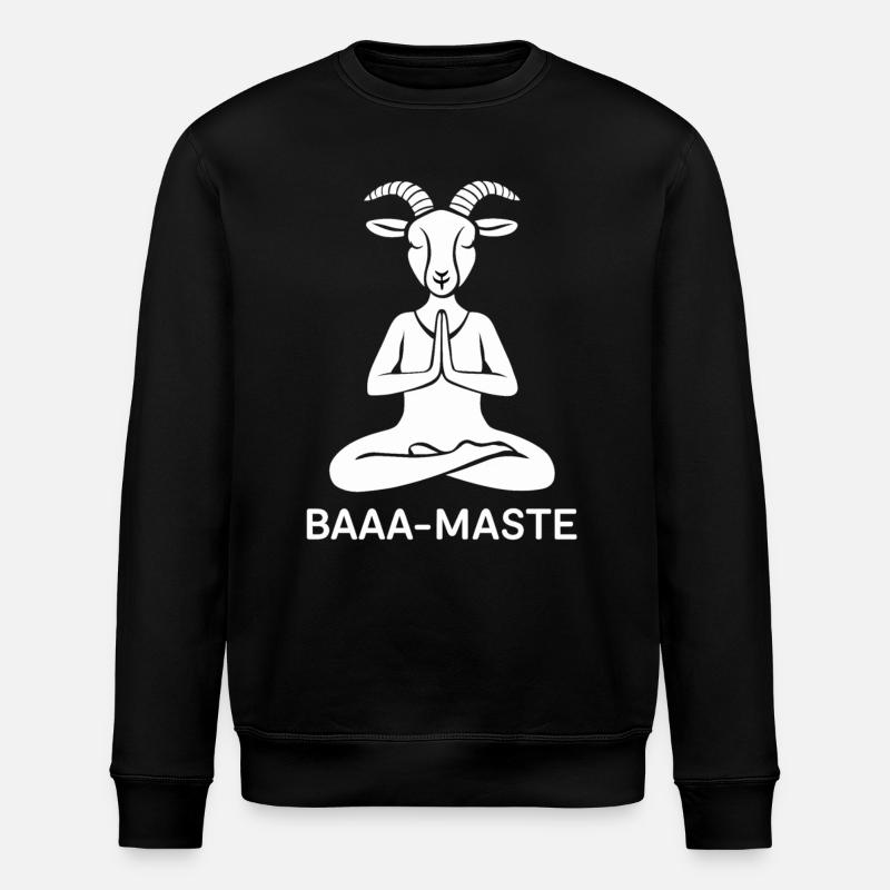 Baaa-Maste Goats Yoga Relaxation - Stanley/Stella ROLLER Unisex Organic Sweatshirt - black