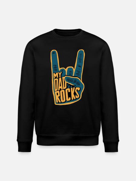 Min far klipper håndtegnsgrafik - Stanley/Stella økologisk unisex-sweatshirt ROLLER - sort