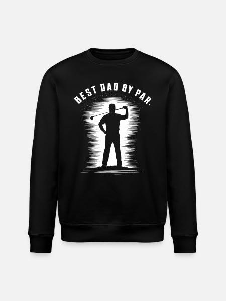 Best Dad Average Golfer Silhouette - Stanley/Stella ROLLER Unisex Organic Sweatshirt - black