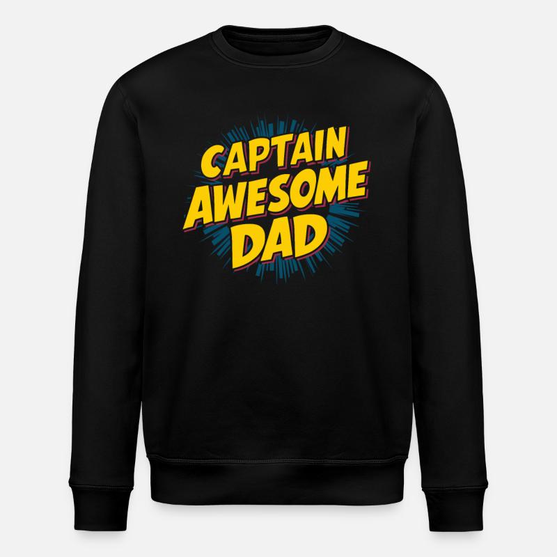Captain Awesome Dad Unique Style - Sweat bio ROLLER Stanley/Stella Unisexe - noir