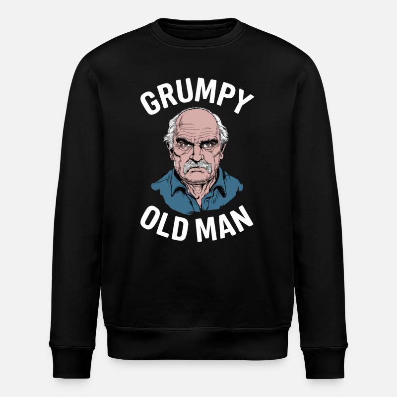 Grumpy Old Man Lustiger Spruch - Stanley/Stella Unisex Bio-Sweatshirt ROLLER - Schwarz