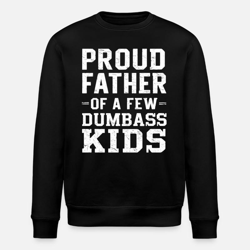 Fier père d’enfants chaotiques - Sweat bio ROLLER Stanley/Stella Unisexe - noir