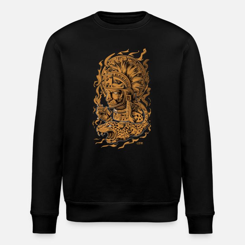 Aztec God Ancient Mythology Tezcatlipoca - Stanley/Stella ROLLER Unisex Organic Sweatshirt - black