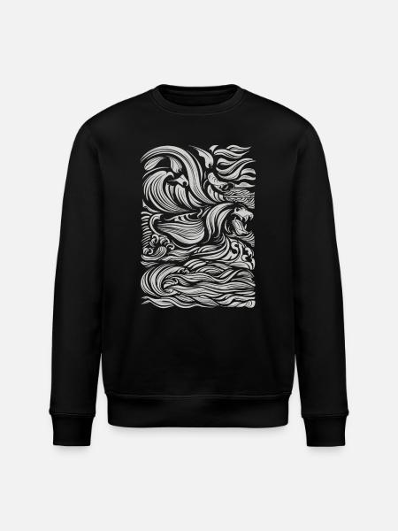 Aztec god Aztec mythology Chalchiuhtotolin - Stanley/Stella ROLLER Unisex Organic Sweatshirt - black