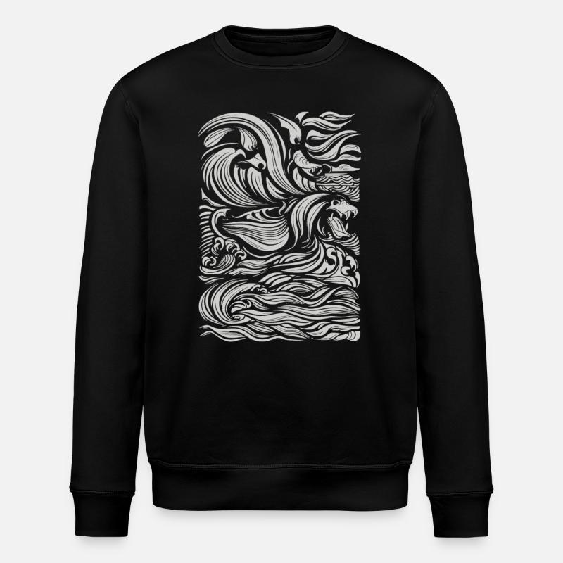 Dieu aztèque mythologie aztèque Chalchiuhtotolin - Sweat bio ROLLER Stanley/Stella Unisexe - noir