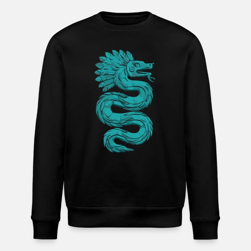 Dieu aztèque Mythologie ancienne Quetzalcoatl - Sweat bio ROLLER Stanley/Stella Unisexe - noir