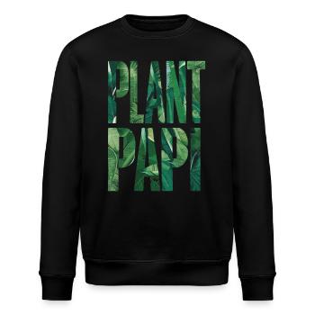 Plant Papi Gärtner Papa Natur Liebhaber - Stanley/Stella Unisex Bio-Sweatshirt ROLLER - Schwarz - Vorne - Nik (191cm)