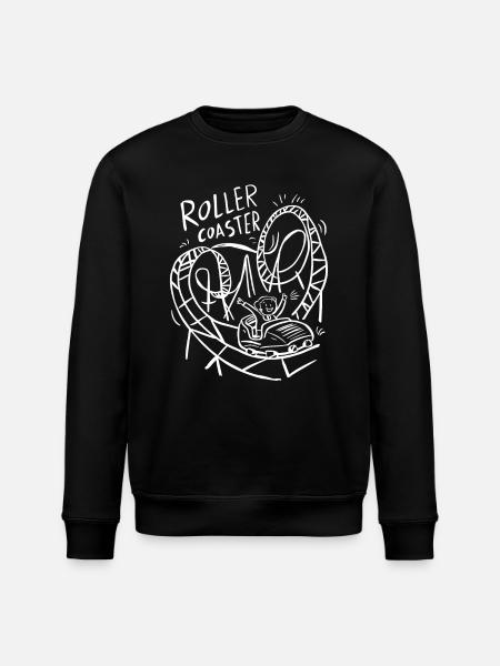 Roller Coaster Adventure Graphics Fun - Stanley/Stella ROLLER Unisex Organic Sweatshirt - black